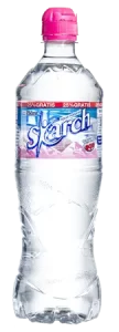 Botella de agua Skarch con tapa deportiva rosa de embotelladora aga